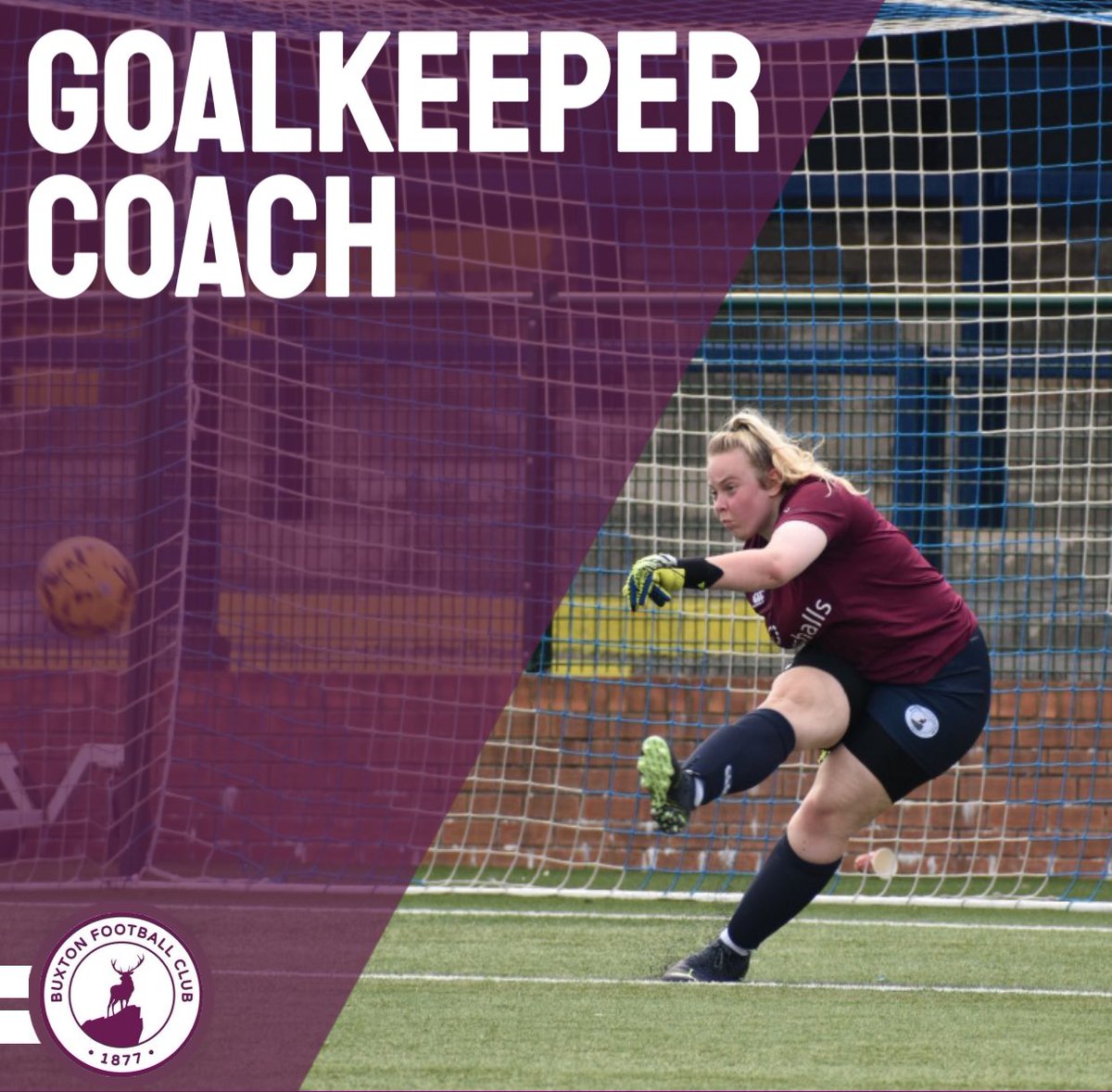 🧤 We are on the lookout for a Goalkpeer Coach to join our team on a voluntary basis. 

👉🏼 Train - Thurs 6-7:30pm
👉🏼 Match - Sun 1.30pm
👉🏼 Coach Qual required
👉🏼 Safeguarding/First Aid
👉🏼 FA DBS required

Register interest via carl.taylor@buxtonfc.com.

#UpTheBucks | #TeamBuxton