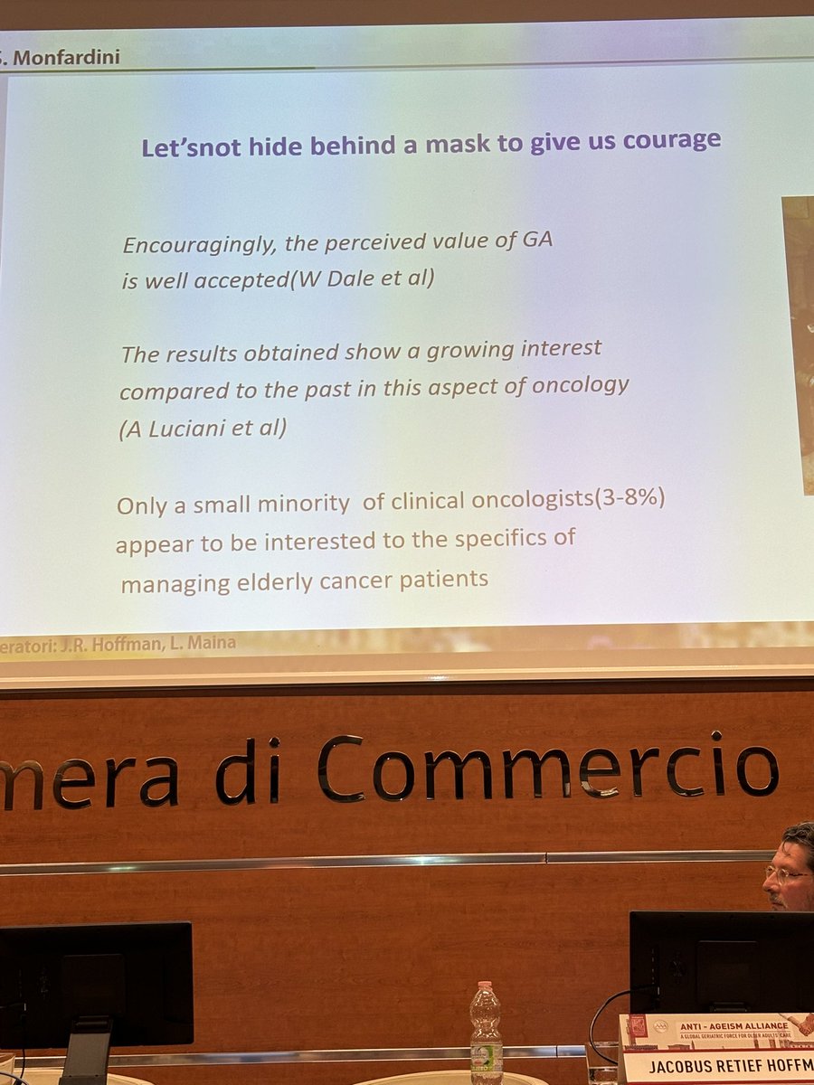 Ageism in Cancer Care- Prof S Monfardini - European School of Oncology- inadequate numbers oncologists interested in geriatrics- partly due to Ageism in clinical and administrative agencies- “only 3-8% oncologists interested”. @stjamesdublin