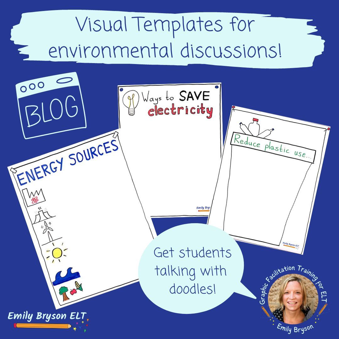 Here's a blog post I wrote about doodling visual templates for environmental discussions. emilybrysonelt.com/visual-templat… I'd love to know your thoughts. Have you used similar techniques? #ELT #TESOL #TEFL #ESOL #graphicfacilitation #esolteacher #eslteacher #visualthinking