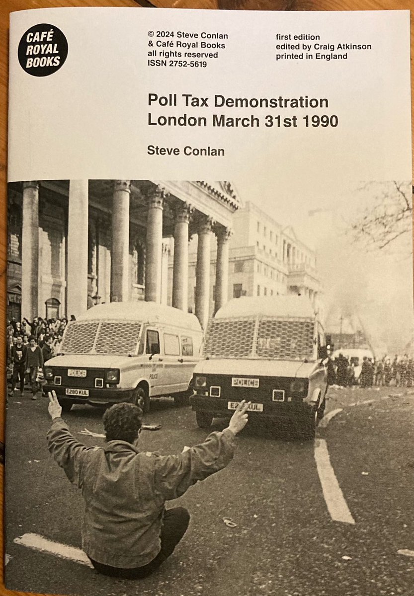 Just heard from @craigatkinson of @caferoyalbooks that copies of ‘Poll Tax Demonstration, London March 31st 1990’ are quickly running out and a reprint is on the cards. So if you are a collector of first editions you need to get your copy now!

caferoyalbooks.com/england/steve-…