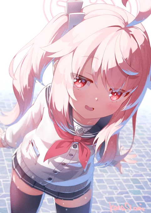 #最近フォローした人は知らない過去絵を晒す 昔描いたナツちゃん。最近ペロロジラで活躍中なので引っ張ってきました。アニメでナツちゃん見てぇよ…#ブルアカ 