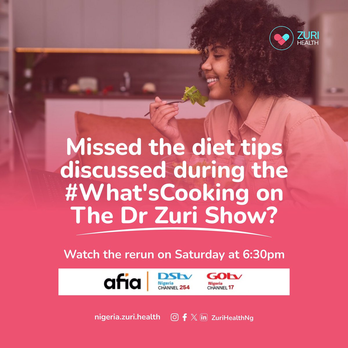 Did you miss last night’s episode of #drzurishow ? Well , here’s your chance to catch up #zurihealth #nigeria #nigerianfood #health #healthylifestyle #instadaily #doctor