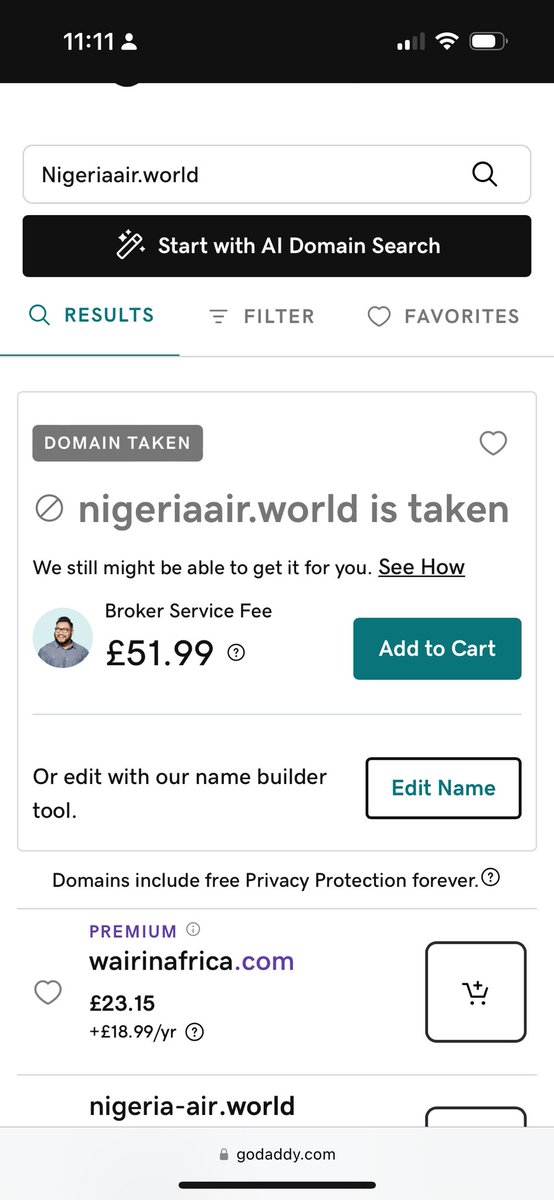 Nobsdaslushhkid's tweet photo. The political jobber asked people to send their CVs to “recruitment@nigeriaair.world”
A 52£ domain unrelated to Nigeria Air but what do you expect from illiterates ? https://t.co/7eFwO6g4mb
