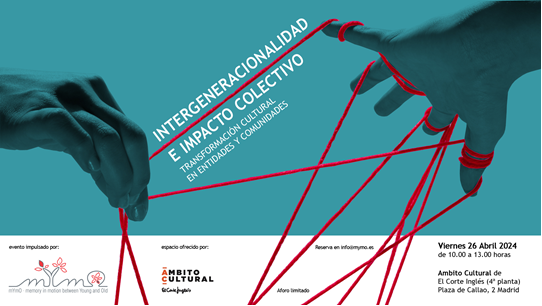 #Intergeneracionalidad e impacto colectivo
🗓 26 de Abril de 2024
⏰ De 10h a 13h
📍 #Madrid 
Reserva tu plaza aquí: #Evenbrite  👉eventbrite.es/e/intergenerac…
Contacto: info@mymo.es

Organizazdo por <a href="/mYmOcommunity/">mYmO</a> 

cc <a href="/barone_ele/">eleonora barone</a> 
#mYmO  #RRHH #Empresa