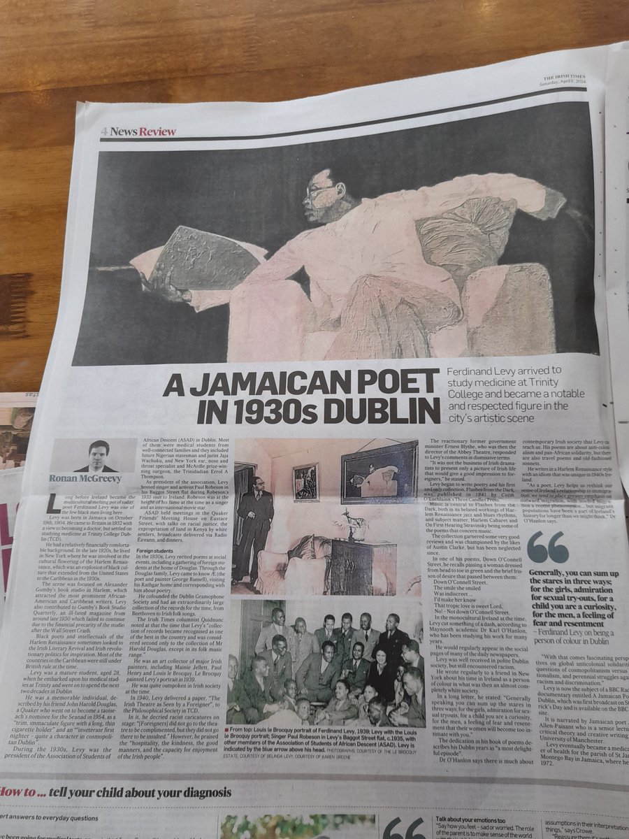 BranPoetry's tweet image. A very nice piece by Ronan McGreevy on BRAN's research in the @IrishTimes !! 

The radio programme on Levy produced by @clairerockfinch and presented by @jallenpaisant is still available on BBC Sounds @MaynoothEnglish @maynoo