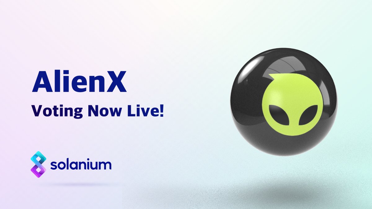 📢 Voting for @ALIENXchain is now live! 'ALIENX is the only high-performance staking blockchain driven by AI nodes which supports earning with BTC, ETH, ARB, SOL, and NFTs. It is built for the mass adoption of NFTs and gaming.' ▶️ Vote now: solanium.io/project/alienx