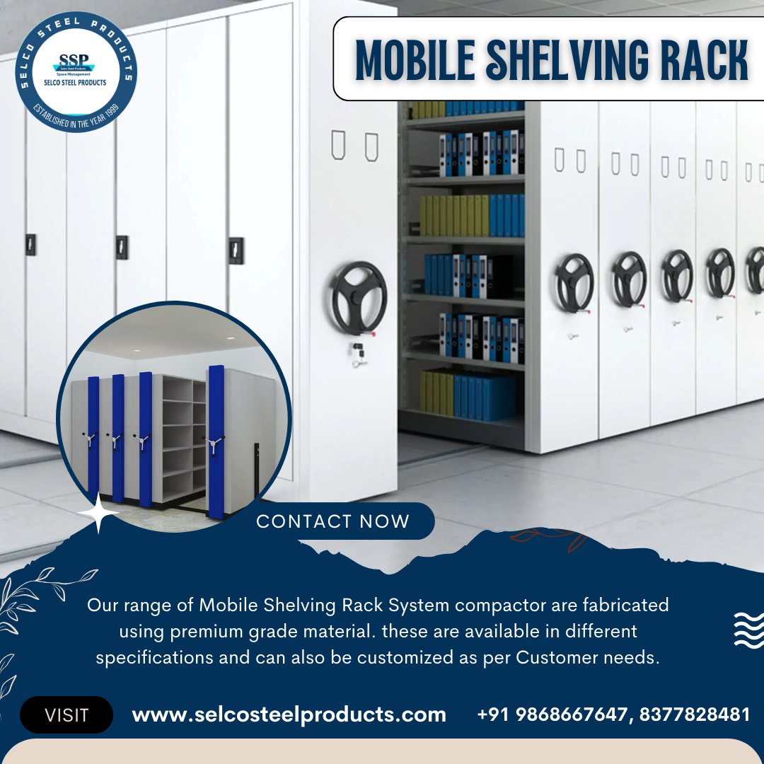 selcosteelpdt's tweet image. Mobile racks are best known for their efficient uses and storage in the office, these racks and moveable and available to anyone. 
🌍 selcosteelproducts.com
📞 +91 9868667647, 8377828481
📨 sales.selcosteel@gmail.com

#mobilerack #heavydutyrak #library #hospitality
