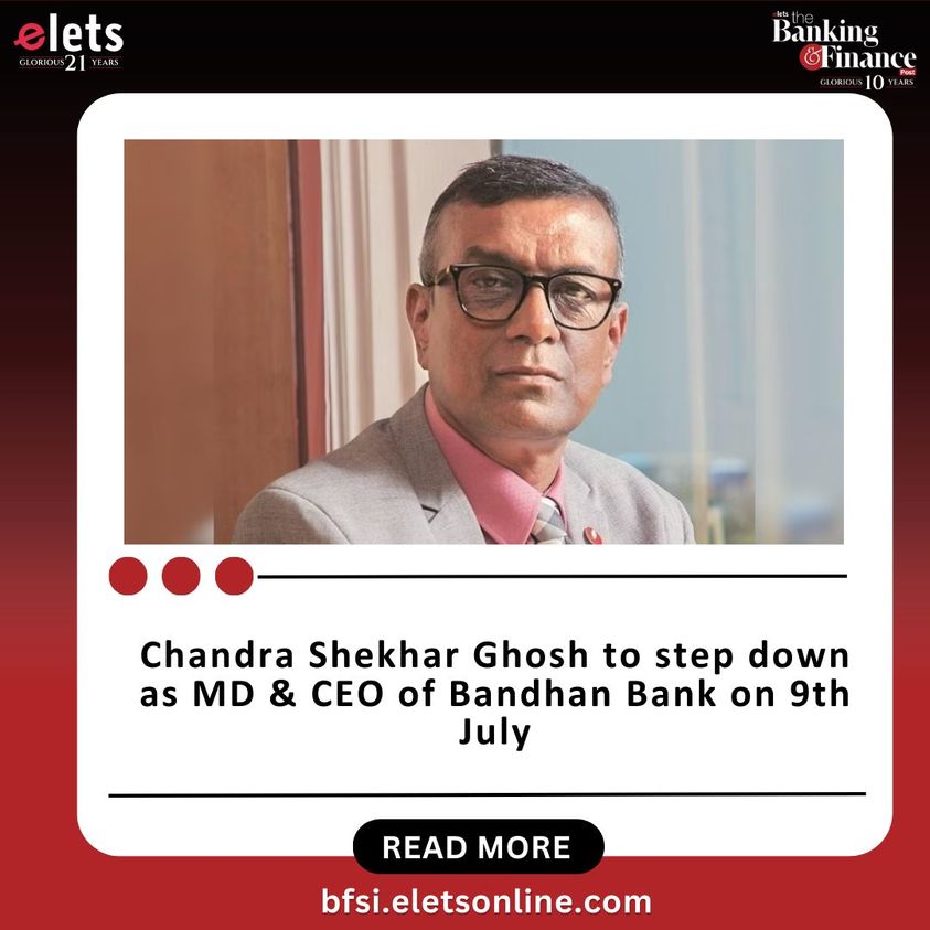 Chandra Shekhar Ghosh, Bandhan Bank's Managing Director and Chief Executive Officer, to step down from his current term, ending on July 9, 2024, said @bandhanbank_in.

Read more: tinyurl.com/yr37euj4

#ManagingDirector #ChiefExecutiveOfficer #CEO #StepDown #ChandraShekharGhosh