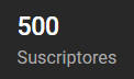Muchas Gracias a Todos!!! Ya somos 500 en el Canal de Youtube!!