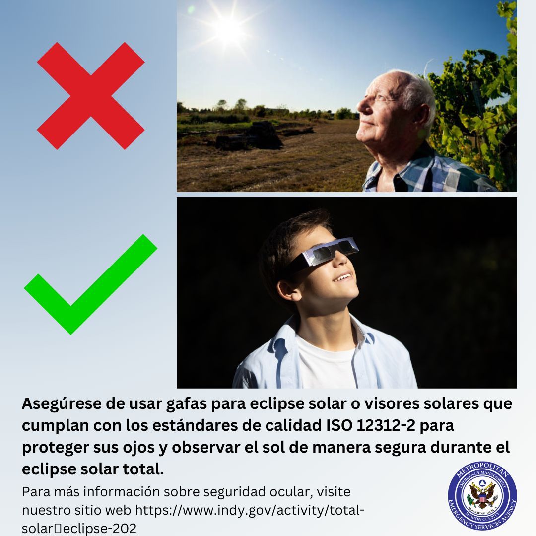 No dejes que las gafas falsas para el eclipse solar arruinen tu experiencia del #eclipse (¡o tus ojos!). Si ya tienes gafas, revísalas y asegúrate de que cumplan con los estándares de calidad ISO 12312-2 para una protección ocular óptima. Más información: buff.ly/3PJvoTa