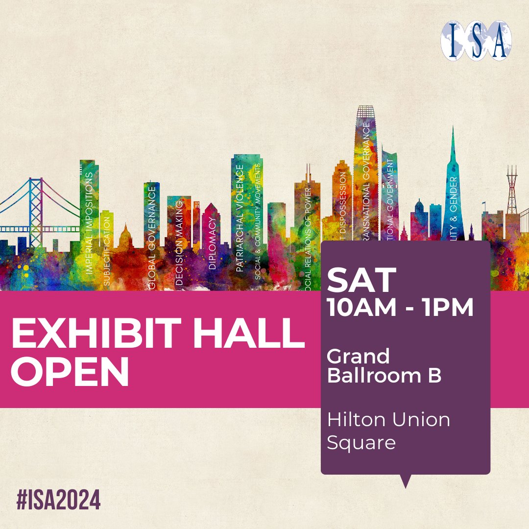 Our #ISA2024 Exhibit Hall is open today from 10am-1pm. Last chance to stop by today!