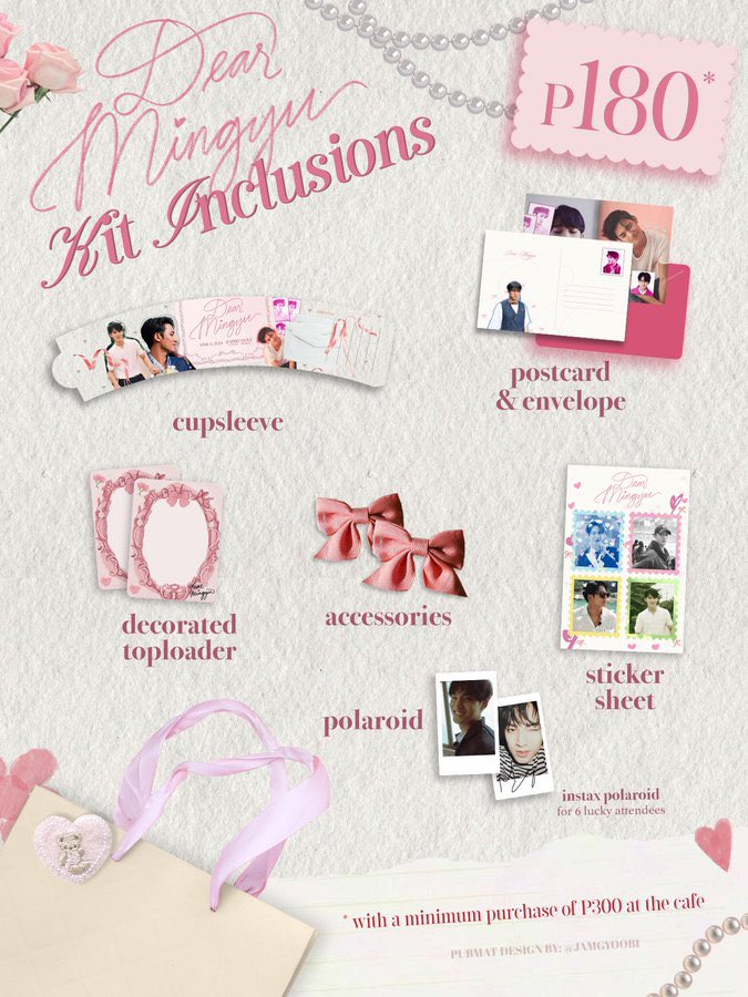 feat_elleshu_n's tweet photo. super kilig and grateful to have been part of #DearMingyu2024 (collab by @406luvclub and @c_cloudfactory) 🤍✨ 

had the opportunity to design the special menu poster, cake, and decorated toploader 🥹🤍

ps. i have an art ia acct @shusarchive commission me 1/2jk https://t.co/TZJBYK8OOj