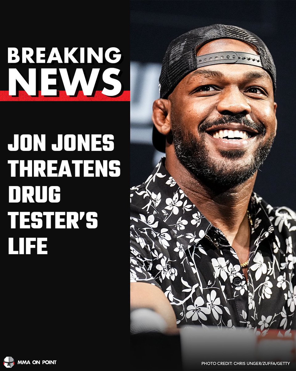 Per @ABQRAW, UFC heavyweight champion Jon Jones has threatened a drug testers life. The Drug Free Sport International's agent has reported to the police that Jones was intoxicated and threatened him/her while trying to obtain a sample for testing.