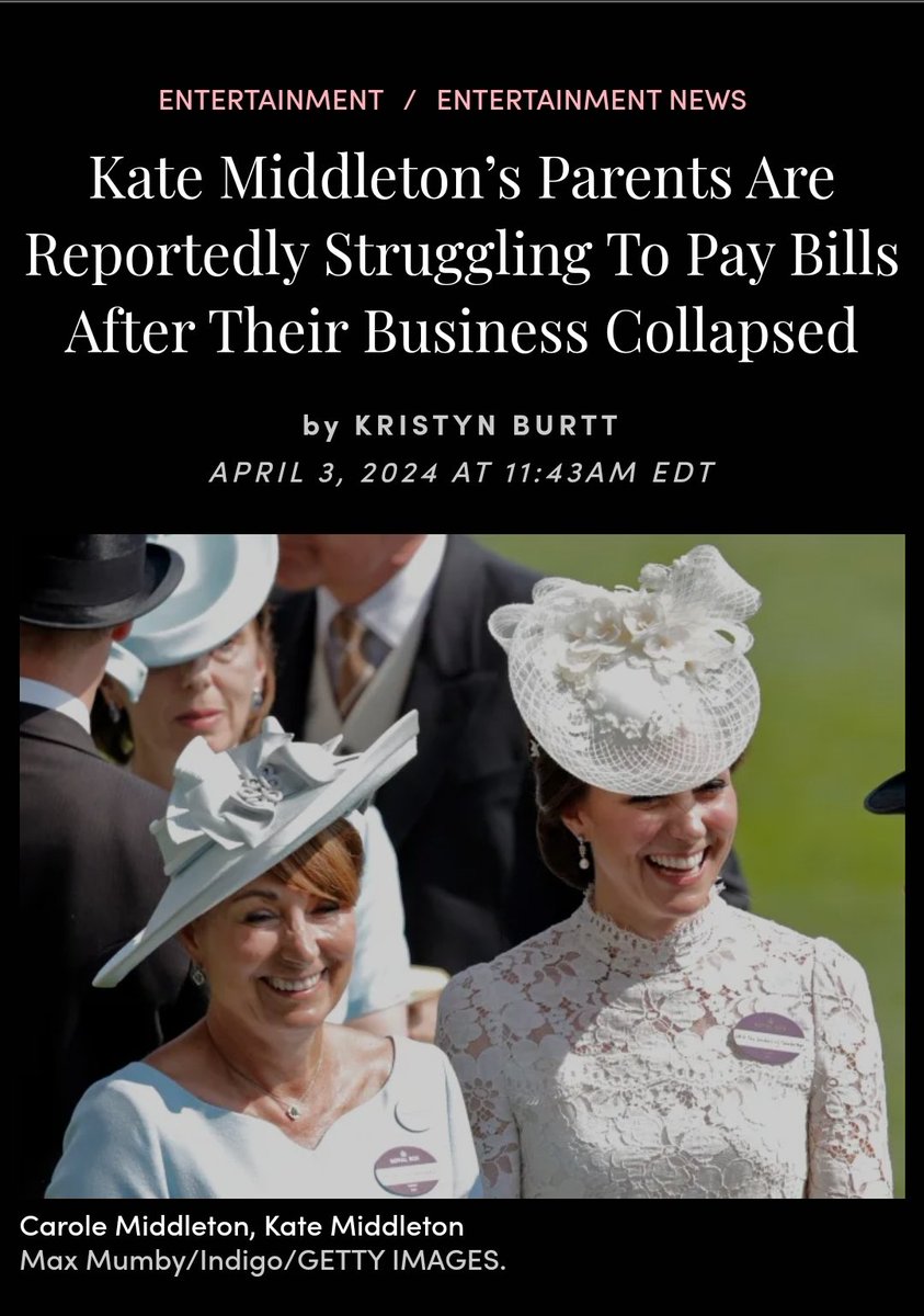 NSome1ne's tweet photo. THE MIDDLETONS
......
#Smoke & Mirrors
#Middletons
#KateMiddleton
#CaroleMiddleton
#MichaelMiddleton
#PartyPieces
#BrokeAsFuck
#Struggling
#Hahaha
#Karma https://t.co/Ti4WVxKKFs