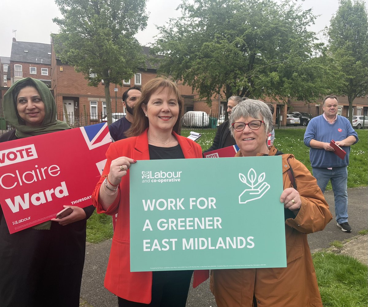 Glad to be at @ClaireWard4EM launch today & hear about her plans to turn the #EastMidlands green! Vote @UKLabour on 2nd May!