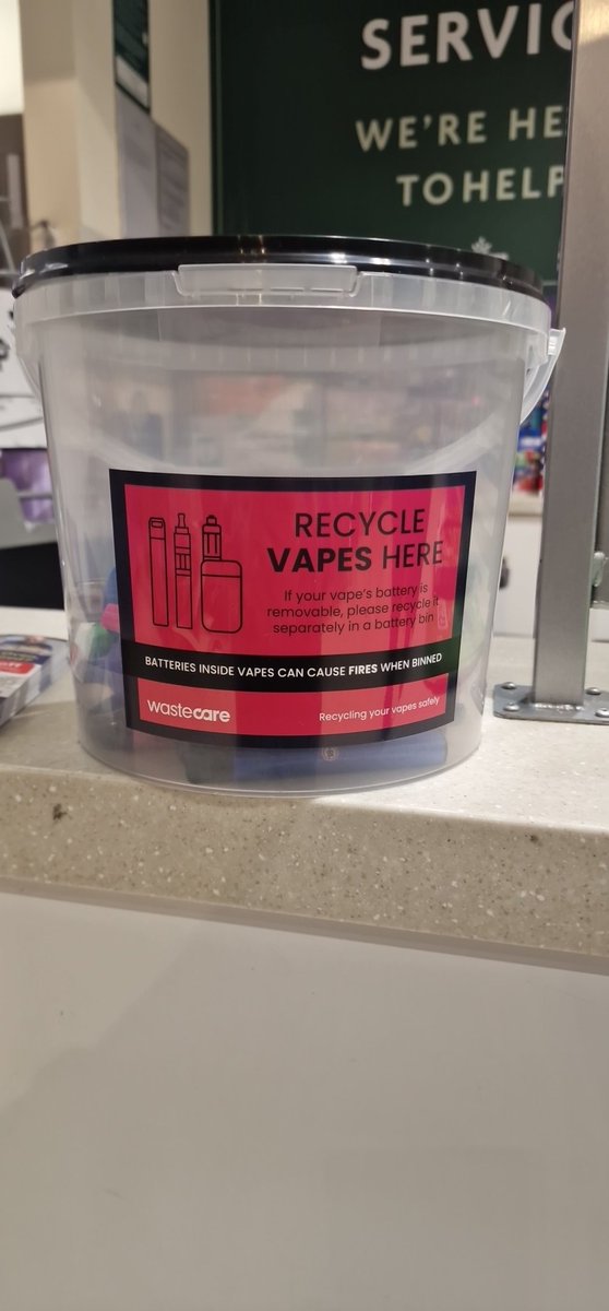 Well done @WasteCare1 @Morrisons #vape problem solved and you've done more to help #harmreduction than the @FCTCofficial