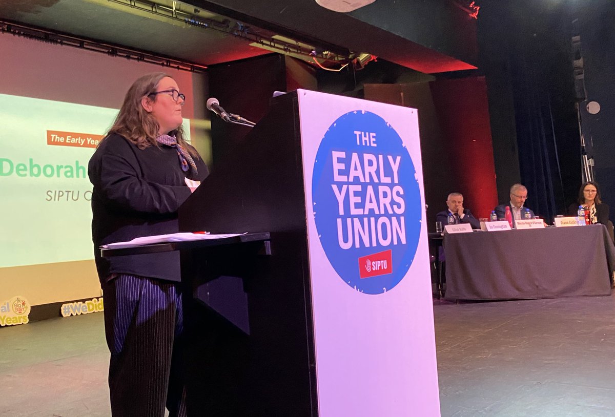 DarraghIsHere's tweet photo. The mighty @Debnolds officially launching The Early Years Union - SIPTU.

Another step on the road to recognition ✊

#EarlyYearsUnion 
@BigStartIreland https://t.co/EfgJiRuqb8