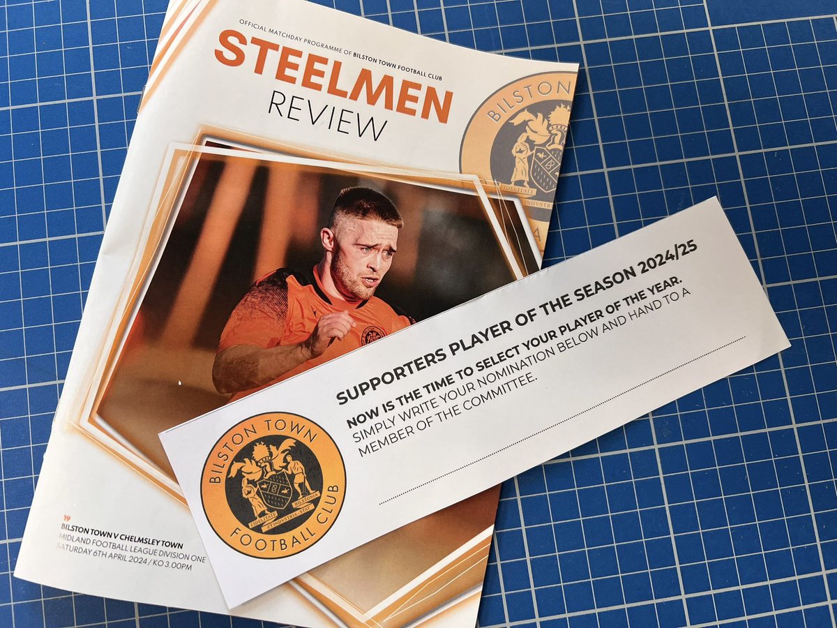 GET YOUR VOTES IN!

Supporters player of the season slips will be in the bar today 🤝

#Steelmen🧡