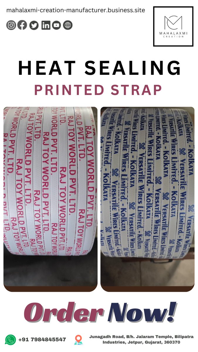 MahalaxmiCreat4's tweet image. Make a lasting impression from the moment your package is received! Get your custom-printed PP box straps now and add that extra touch of professionalism! 🎁👌 

.
.
.
#mahalaxmicreation #ppstrap #ppstraps #ppstraping #ppstrapping #ppstraproll #ppstrapmanual #ppstrappingroll