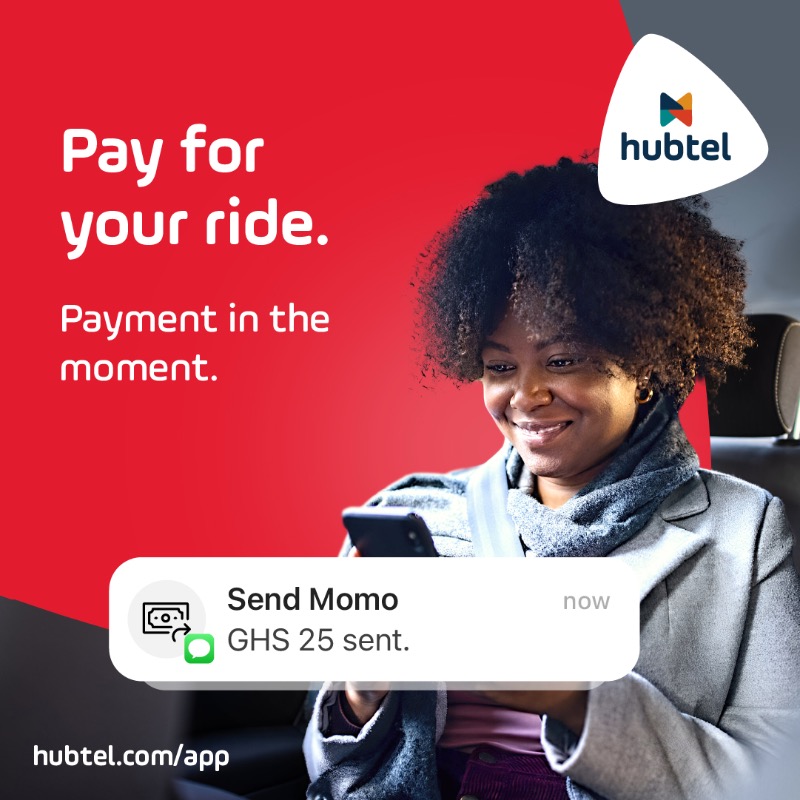 hubtel's tweet photo. No need to carry cash around. Pay for rides, shopping, food, and much more in the moment. Download the Hubtel app today. 😎