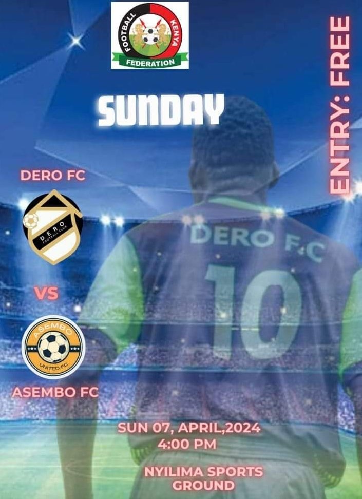 DeroClub's tweet photo. Derby ya East Asembo
Dero Football Club - The Barnners against Asembo United FC
Kamito Duka Against Nyilima Market 
It's going down this Sunday at Nyilima Sports Ground, kosa uchekwe https://t.co/dDQaluvu1x