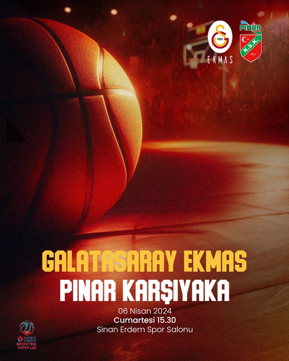 Galatasaray Ekmas X Pınar Karşıyaka karşılaşmasında takımımıza başarılar dileriz. 💪 #AslanGibiSavaş 🦁