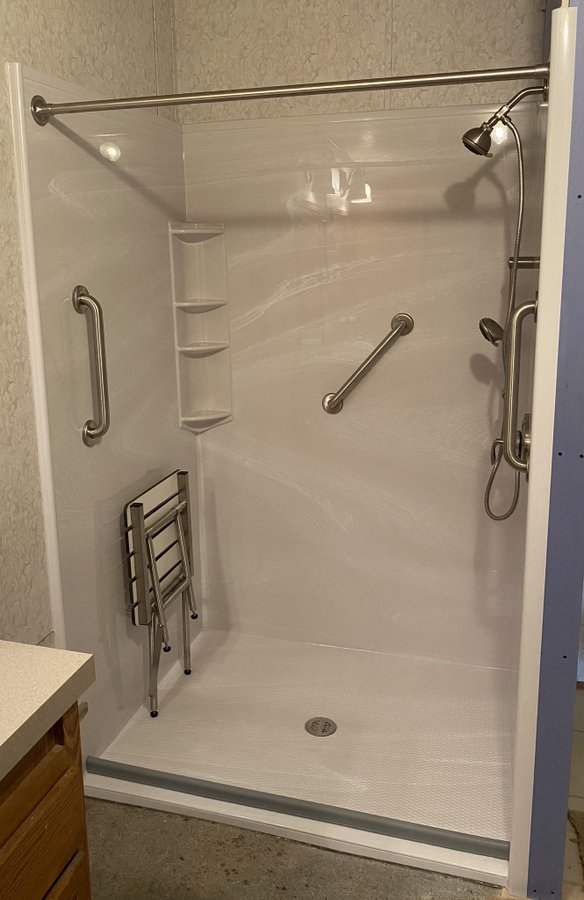 🐻 PAWPAW RAY and BABIES 🐻 (@pawpaw_ray) on Twitter photo 🚿#Disability Shower Installers🚿
🎉Our Shower: MISSION COMPLETE🎉
Christian and Jacob <a href="/BathFitter/">Bath Fitter</a> did a great job.
We just wait for all the "goo" to properly set, then we will test it!
(They gave us curtain, rings and mat, too)
Update to come...
#Veterans #ElderCare #Bathrooms 🚿#Disability Shower Installers🚿
🎉Our Shower: MISSION COMPLETE🎉
Christian and Jacob <a href="/BathFitter/">Bath Fitter</a> did a great job.
We just wait for all the "goo" to properly set, then we will test it!
(They gave us curtain, rings and mat, too)
Update to come...
#Veterans #ElderCare #Bathrooms