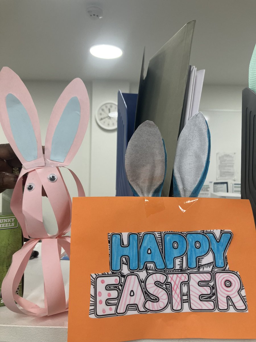 Great to see the children’s crafts from the well attended Easter activities here at Shoreditch library . Thank you to all @hackneylibs staff for all your work