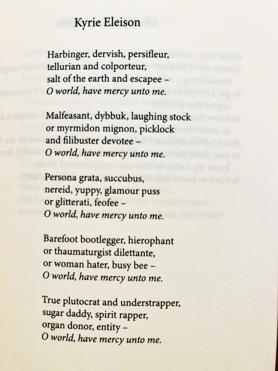 This book by @CamilleRalphs_ is extraordinary. My favourite kind of poetry, mixing high-low, spiritual-secular, archaic-demotic. And, god, the wordplay 🔥 The notes on the Dee sequence alone worth the price of admission.