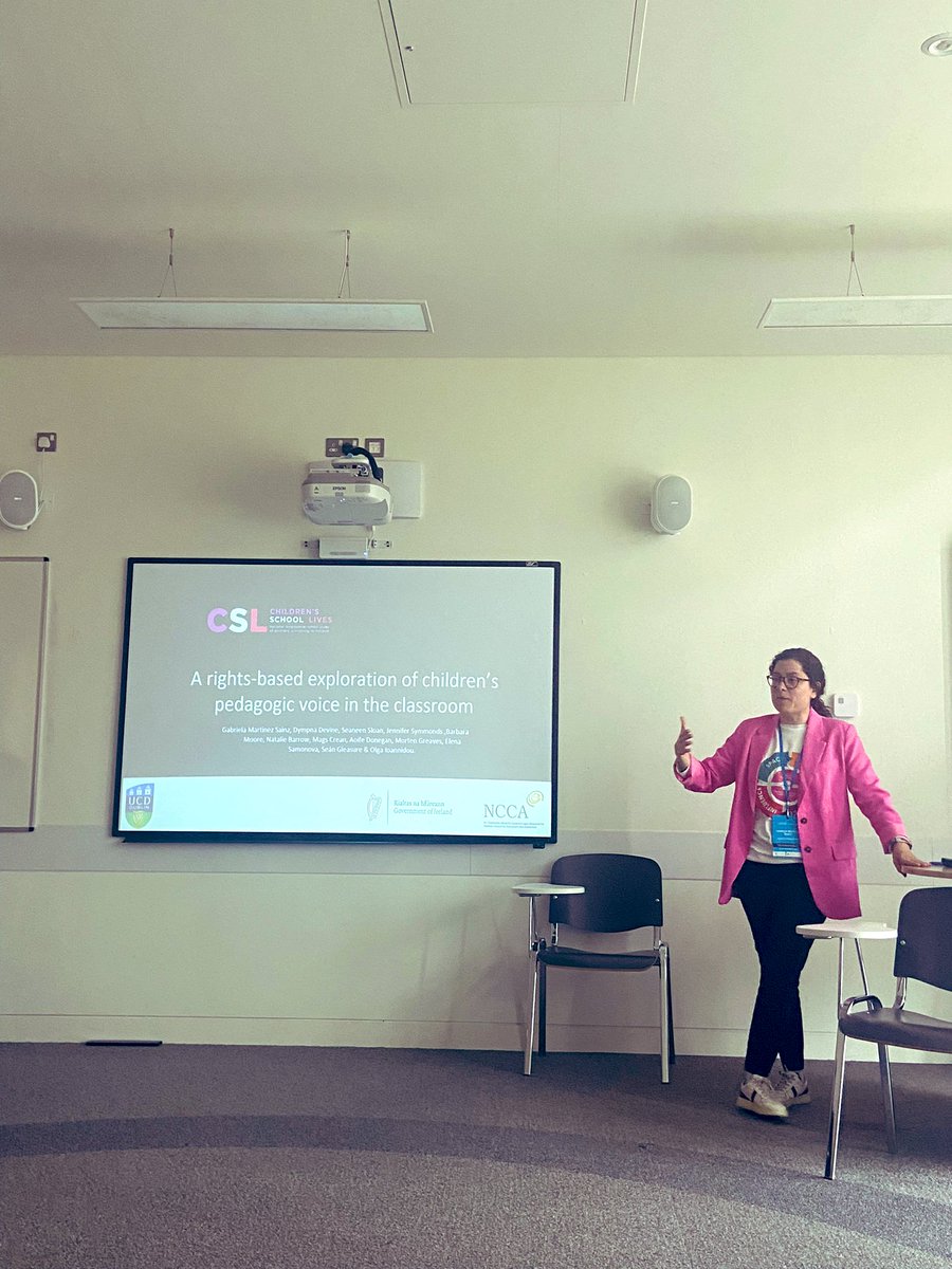 Brilliant presentation on a rights based exploration children’s pedagogic voice in the classroom by @gmsainz from @ucddublin @SchoolofEdUCD yesterday at @esai_irl hosted by @MaynoothUni 🌟