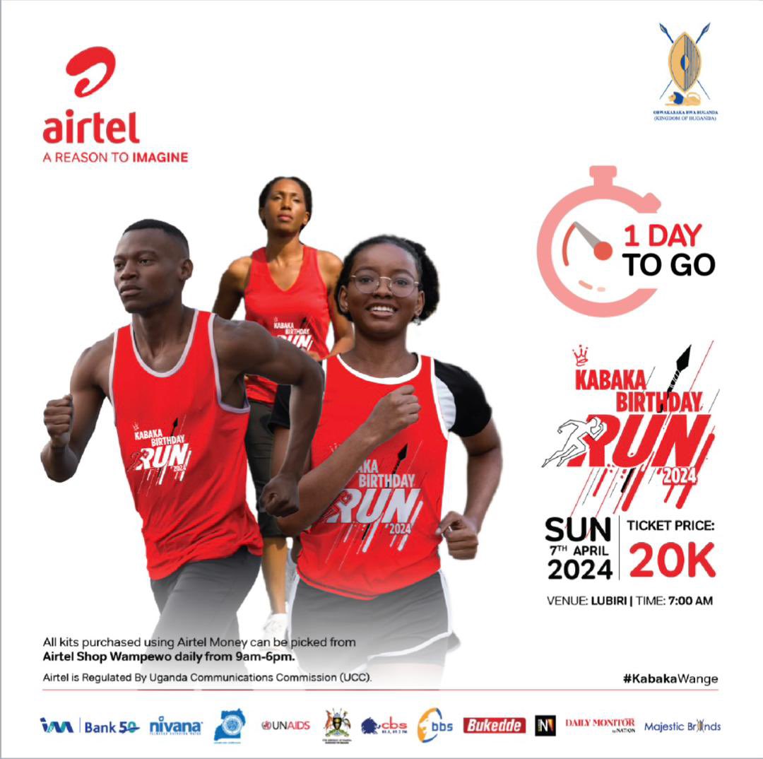 Tusimbudde with the ultimate viguor for HIV/ AIDS by 2030 
#AirtelKabakaRun2024
