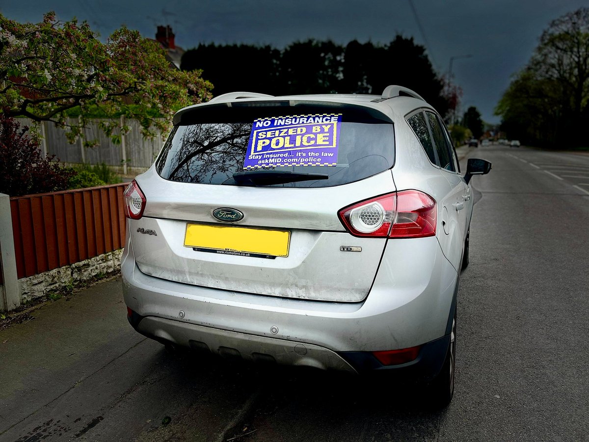 The owner of this vehicle received a letter from the police telling them that the Ford was not insured. The driver has continued to drive without insurance 6 points and £200 is on the way in the post along with the vehicle seized. A Unit Doxey