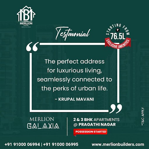 There are many reasons why Merlion Galaxia is the perfect home for you. Explore life's finest offerings here. For more information: Visit: merlionbuilders.com #merlionbuilders #apartmentsforsale #customerreview