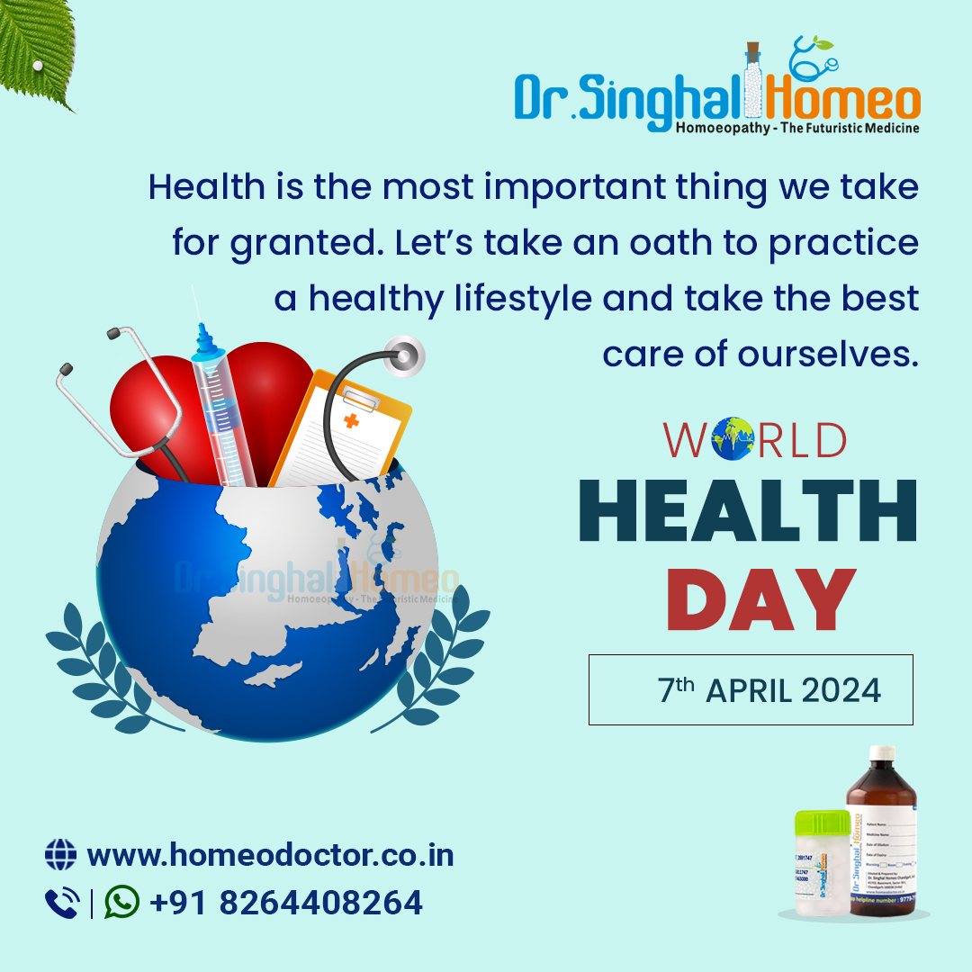 #Health is the most #important thing we take for granted. Let's take an oath to practice a #healthy #lifestyle and take the best care of ourselves.
#WorldHealthDay
#stayhome #staysafe #healthcare #worldhealth #india #stayhealthy #doctors #drsinghalhomeo #vikassinghal
