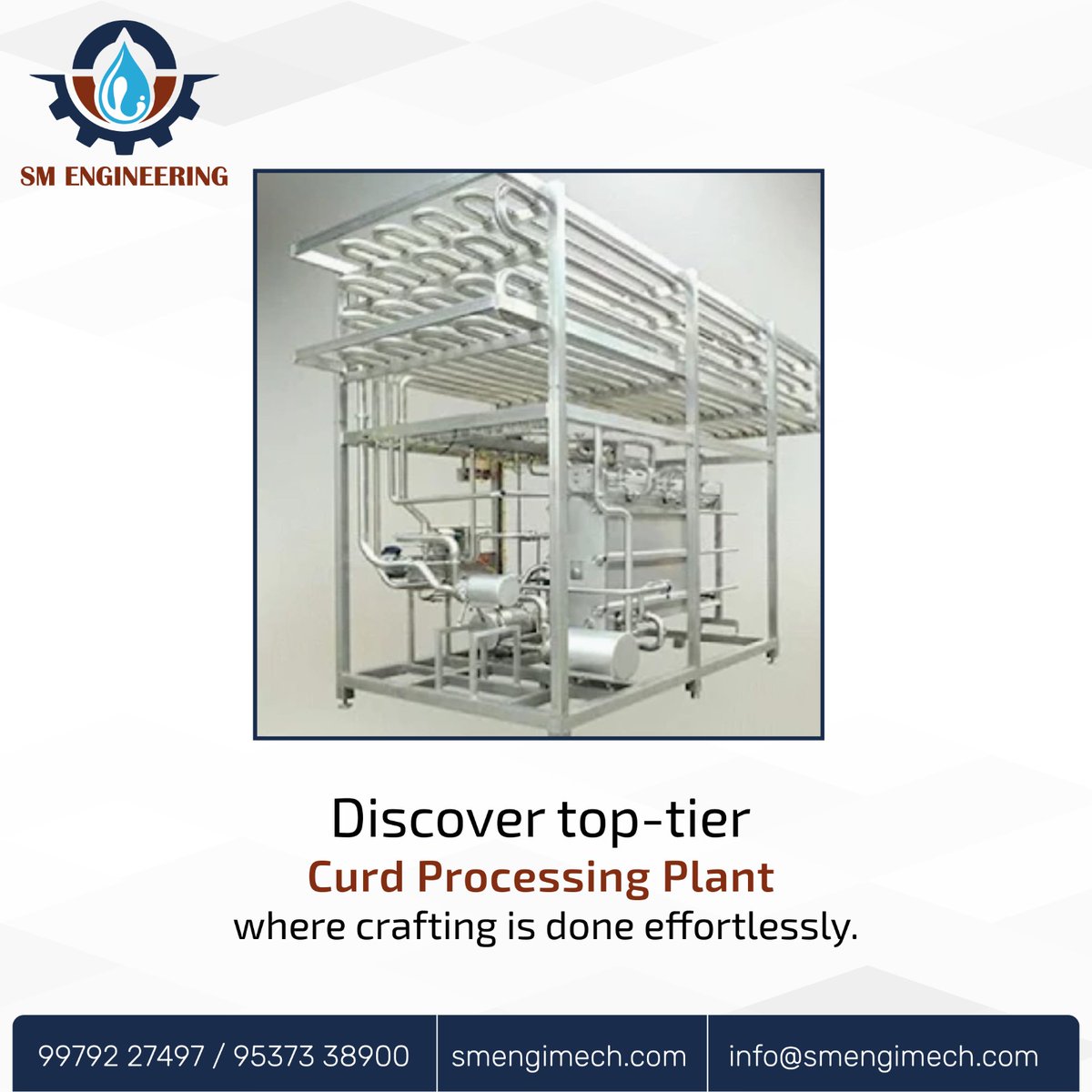 smengineering23's tweet photo. Craft exceptional curd with ease! SM Engineering designs and builds state-of-the-art curd processing plants that streamline production and elevate your final product. Contact SM Engineering today!
π https://t.co/sM2u7Mn1S9
#smengineering #curd #yogurt #processingplant https://t.co/kl0Xtmu1Bw