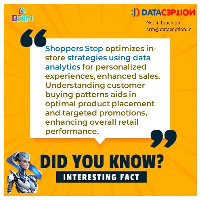 Did you know?? #ShoppersStop #RetailAnalytics #CustomerExperience #DataDrivenRetail #PersonalizedShopping #OptimizedSales #InStoreStrategies #RetailPerformance #CustomerInsights #DataAnalytics #DataIntegration #DataFabric #RPA #BusinessGrowth #BusinessIntelligence