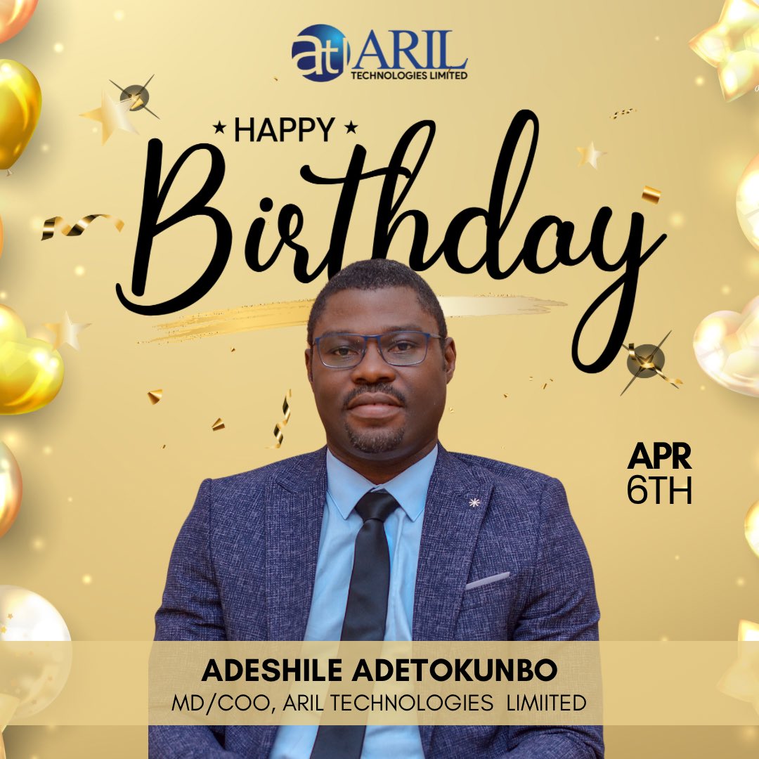 ArilLimited's tweet photo. divine favour and perfect health with sound mind to do more. 

We love and celebrate you!
Welcome to a new age!
Happy Birthday to you sir!

#happybirthday #MD #mentor #leader 
#ariltechnologies #power #automation #isoilimpianti #honeywell #adroit #mitsubishielectric https://t.co/kdlJsEi75o