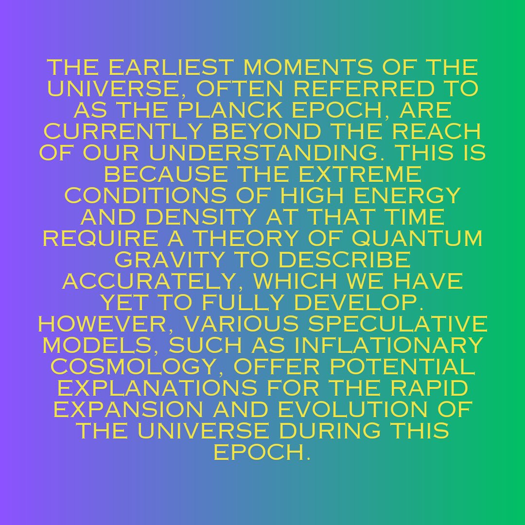 What Happened in Immediately After The Big Bang?

Learn More ➡️ humanityuapd.com/the-big-bang-t…

#BigBangAftermath #PlanckEpoch #CosmicBeginnings #EarlyUniverse #QuantumGravity #InflationaryCosmology #CosmicGenesis #Science #PrimordialEpoch #CosmicBirth #CosmicInception #QuantumCosmology