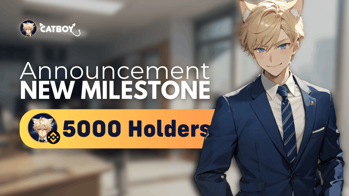 LegacyOnBNB's tweet photo. 5K HOLDERS ON $CATBOY #BSC 

In just 45 days, we've reached an incredible milestone of 5k holders on BSC! 🔥

Our community is growing rapidly, and we're not even in an official bullmarket yet! Tonight, we'll announce the 5 lucky Catboys who will each win 1k USDT! 💰

Let's keep the momentum going and aim for 10k holders next!

#eth #binance #mexc #crypto #catboy