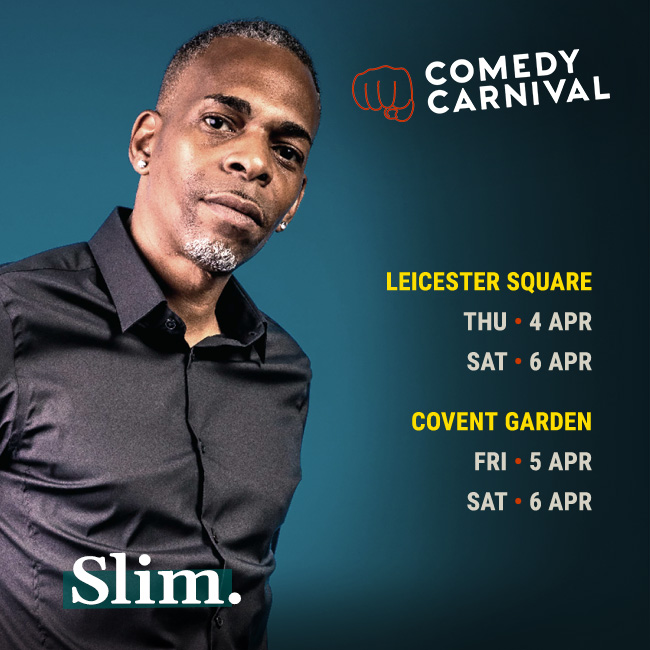 International stand up comedy this Saturday, feat. @SLIMcomedian, @BobbyMair, @stevewillcomedy, and @marybourkecomic as MC. Tickets: comedycarnival.co.uk/leicester-squa… Doors 7pm - 8pm. Show 8pm - 10pm