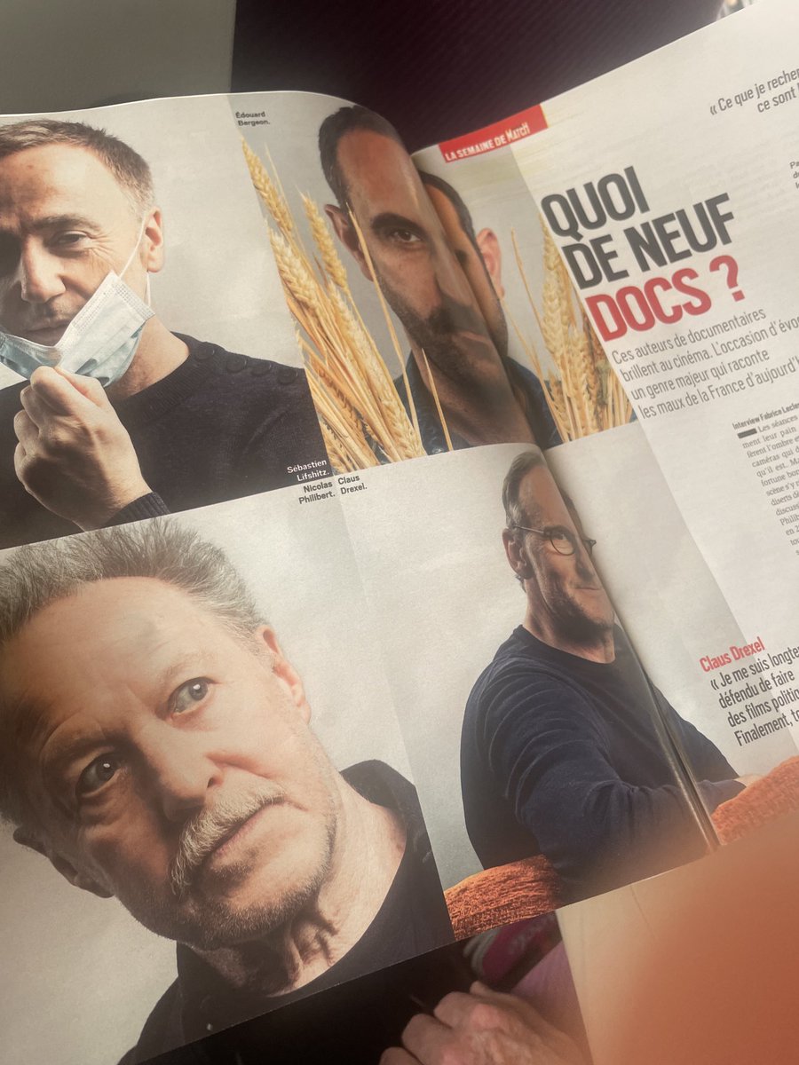 Dans Paris Mach aujourd’hui ( suis ds le train c’est le journal de la voisine ) un grand article sur le doc 4 hommes en photos et interrogés … quand on sait combien les femmes sont présentes et brillantes en documentaire … effarant !
