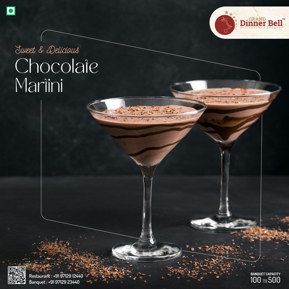 Sweet & Delicious Chocolate Martini

#Granddinnerbell #Dinnerbell1 #Restaurant #Banquet #Memnagar #Ahmedabad #mexicanfood #italianfoodlover #appetite #dinnerbell #paneertikkalababdar #cheesenan