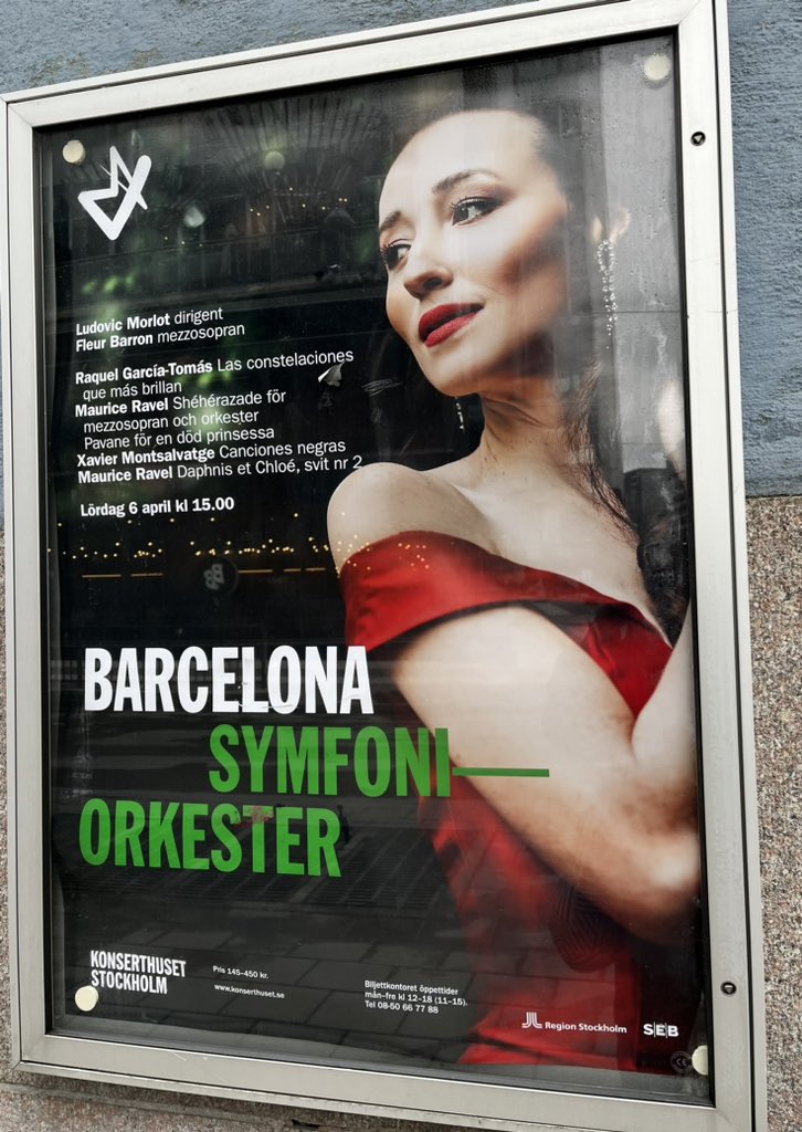 Fleur Barron (@barronfleur) on Twitter photo Today in Stockholm <a href="/konserthuset/">Konserthuset</a> …<a href="/OrquestraOBC/">Orquestra OBC</a> #tour with @LudovicMorlot and <a href="/LAuditori/">L'Auditori deBarcelona</a> Looking forward to singing Ravel and Montsalvatge! 😃💃🏻 Today in Stockholm <a href="/konserthuset/">Konserthuset</a> …<a href="/OrquestraOBC/">Orquestra OBC</a> #tour with @LudovicMorlot and <a href="/LAuditori/">L'Auditori deBarcelona</a> Looking forward to singing Ravel and Montsalvatge! 😃💃🏻