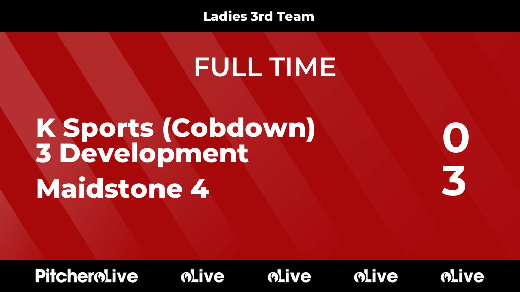 FULL TIME: K Sports (Cobdown) 3 Development 0 - 3 Maidstone 4
#KSPMAI #Pitchero
ksportshockey.co.uk/teams/261875/m…