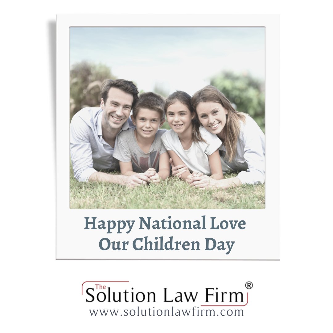 Celebrate those little ones who fill our day with joy, happiness and smiles. Happy Love Our Children Day!

#nationalloveyourchildrenday #childrenday #loveyourchildren #family #familyfirst #estateplanning #solutionlawfirm