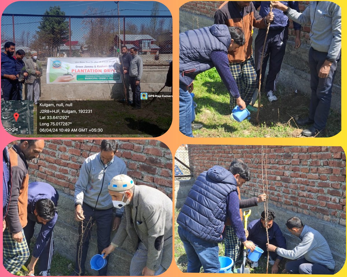 On the Eve of World Health day 2024 Municipal Council Kulgam is organizined a special Plantation drive at different places of town Kulgam. @AtharAamirKhan @DcKulgam @diprjk @DULBKASHMIR @OfficeOfLGJandK