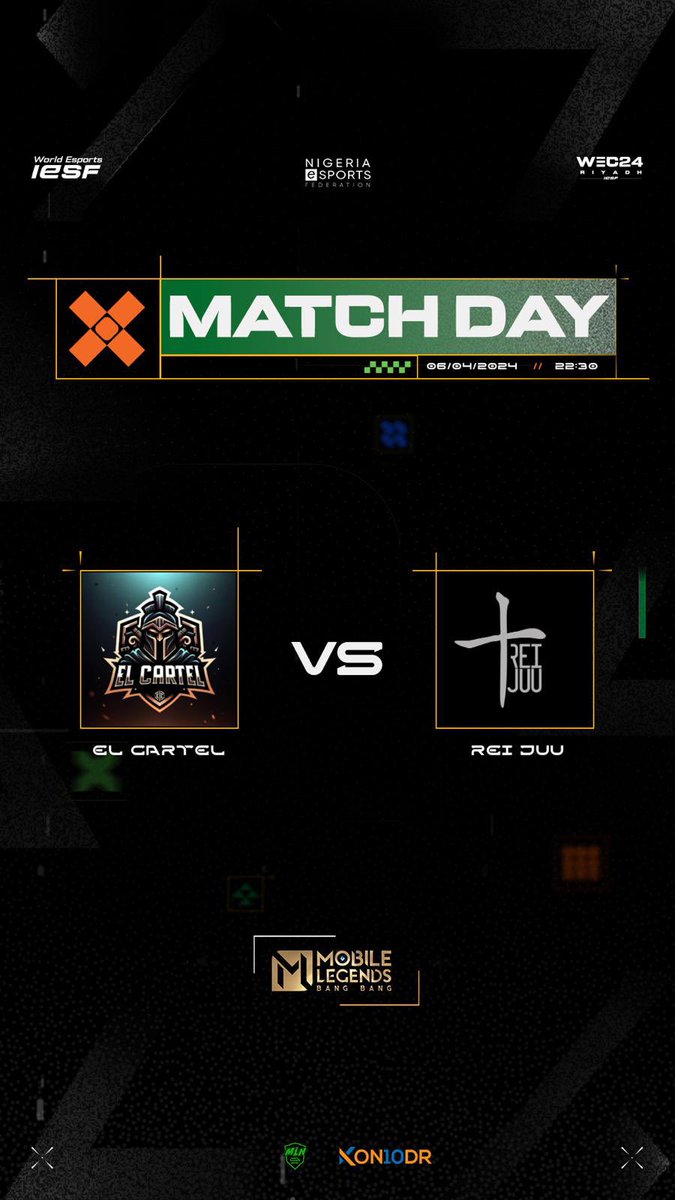 The search for the champions of the national MLBB qualifiers continues today. The match ups are ready just as the teams are raring to go for broke! 😤 

Join the livestream tonight 9pm 🔥 

Link in bio 🔗 

#IESF
#ACDS
#MLBBNigeria
#EsportsNigeria
#NigeriaEsports
#RoadToRiyadh