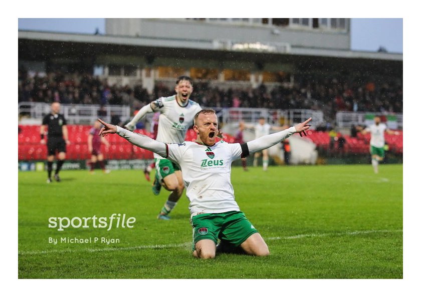 Jack Doherty of Cork City celebrates after scoring his side's first goal during the SSE Airtricity Men's First Division match between Cork City and Cobh Ramblers. Shot for @sportsfile