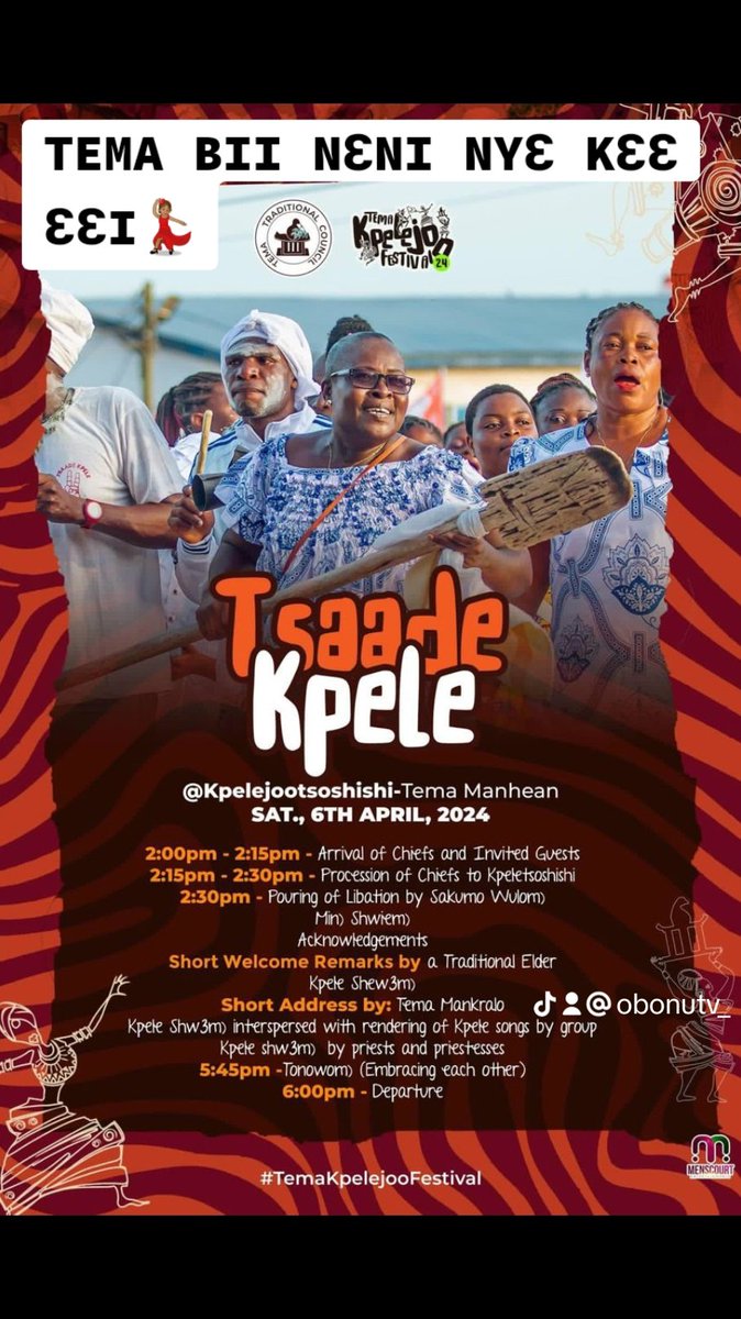 It's todayyy 💃🏽🔥. We'll do well to keep you all posted😊. #Obonu #Ga #Tema #Kpelejo #ourheritage #ourculture #ourpride