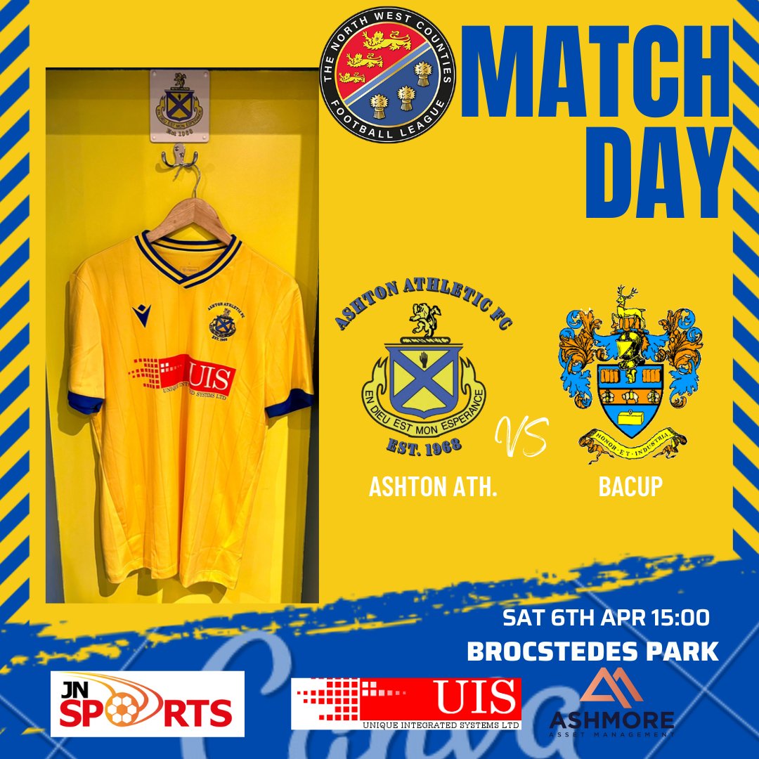 🏡Our penultimate game of the season
💛💙See you later, Yellows!
🏟️Brocstedes Park
🎟️Adults £6, Concessions £4
⚽️⏰ 3pm
#AshtonAthletic
#Yellows
#proudtobeyellow